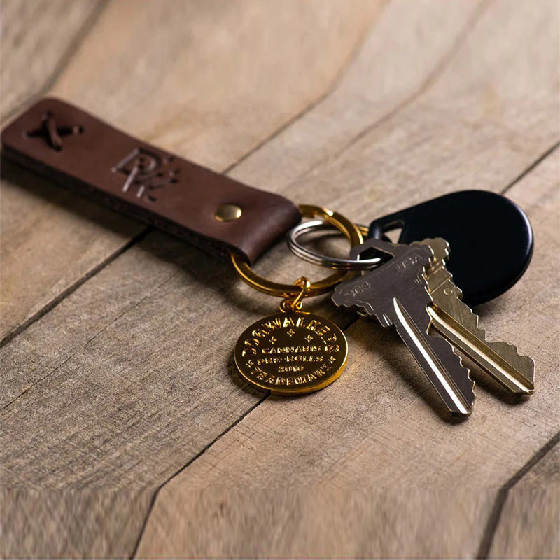 Dogwalkers Stamped Leather Key Chain