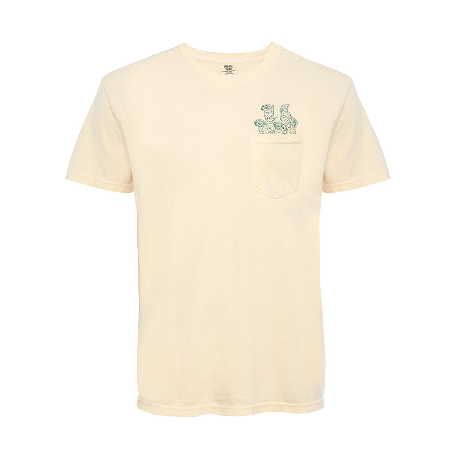Dogwalkers Unisex Ivory Pocket T-Shirt
