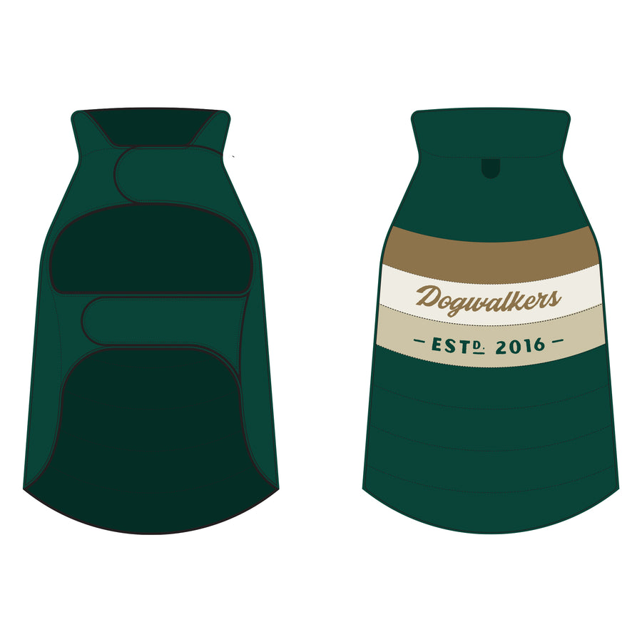Dogwalkers Script Dog Puffer Coat