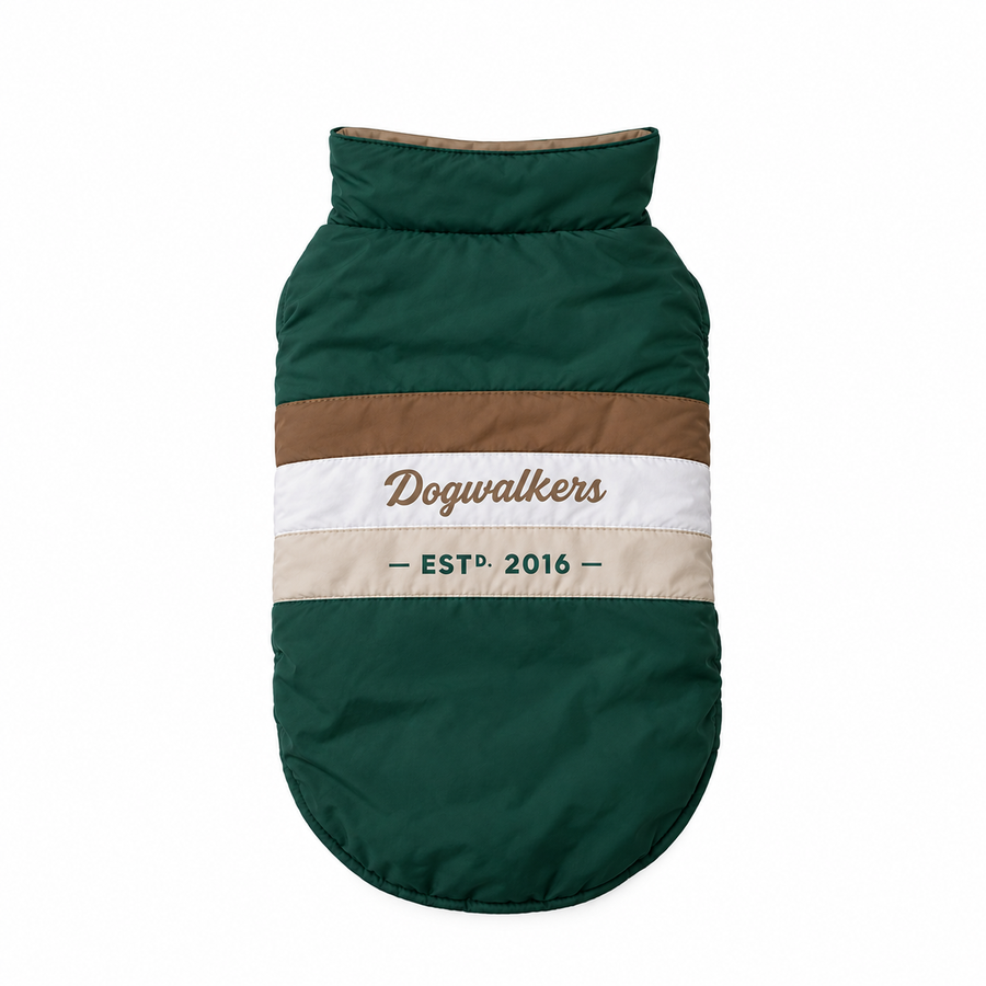 Dogwalkers Script Dog Puffer Coat
