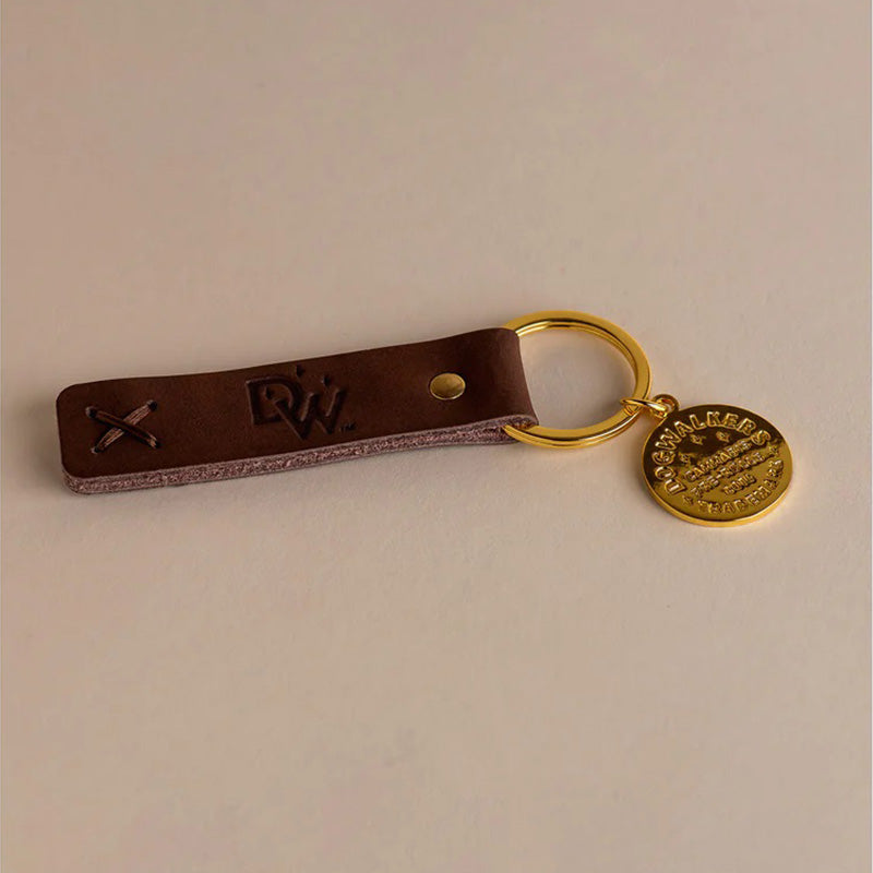 Dogwalkers Stamped Leather Key Chain
