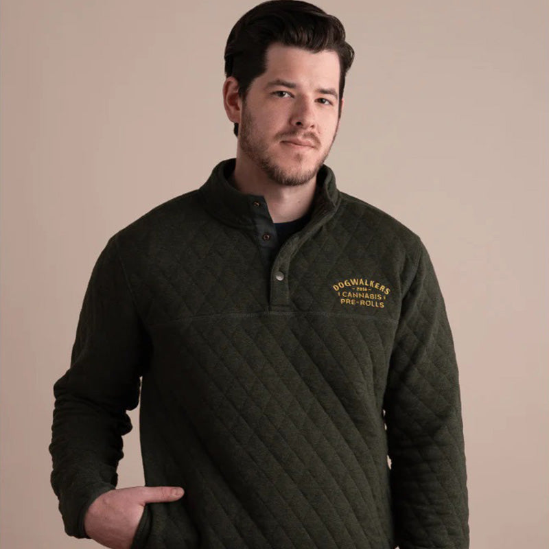 Dogwalkers Quilted Quarter Button Pullover